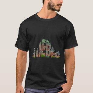 Quebec Ceau Frontenac Typography Canada Traveler T-Shirt