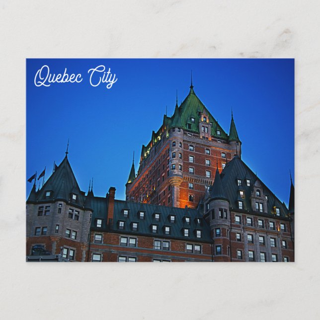 Quebec City Canada Chateau Frontenac Travel Photo Postcard (Front)