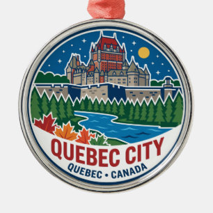Quebec City Canada Metal Ornament