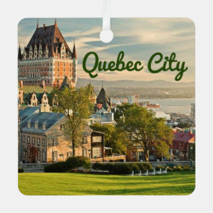 Quebec City Canada stylized Metal Ornament