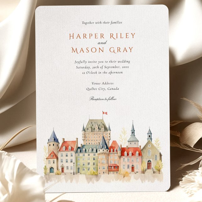 Québec City Canada Wedding Invitation (Creator Uploaded)