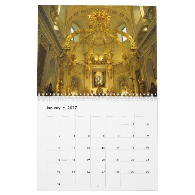 Quebec City Canda 2013 Travel Calendar (Jan 2027)