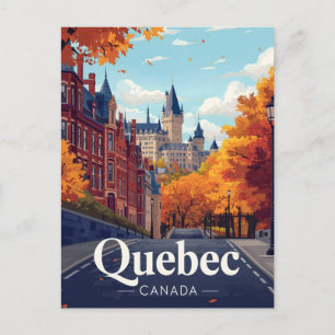Quebec City Castle Hotel Landmark Postcard