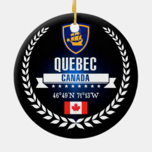 Quebec City Ceramic Ornament