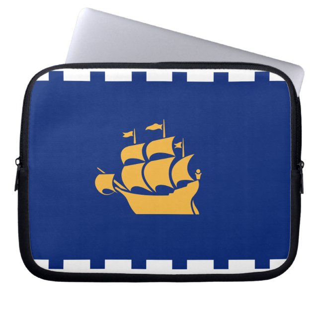 Quebec City Flag Laptop Sleeve (Front)