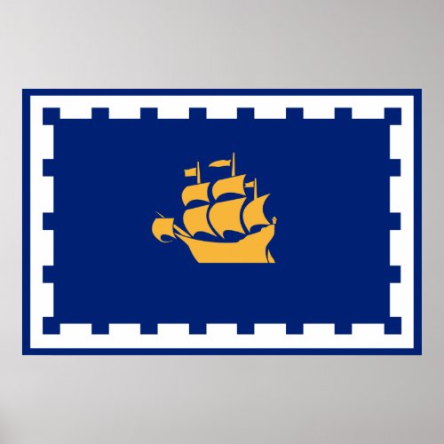 Quebec City flag Poster