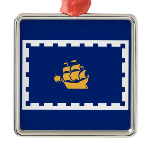 Quebec City Flag (Québec, Canada) Metal Ornament