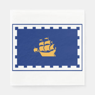 Quebec City Flag (Québec, Canada) Napkins