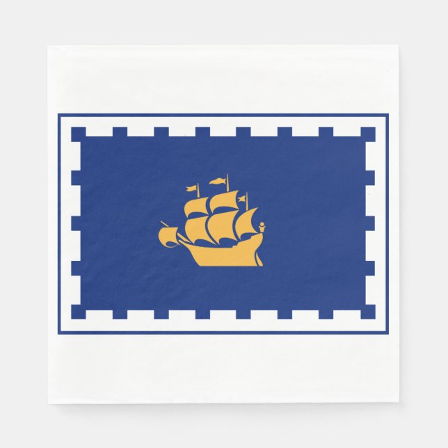 Quebec City Flag (Québec, Canada) Napkins (Front)