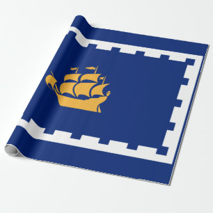 Quebec City Flag (Québec, Canada) Wrapping Paper