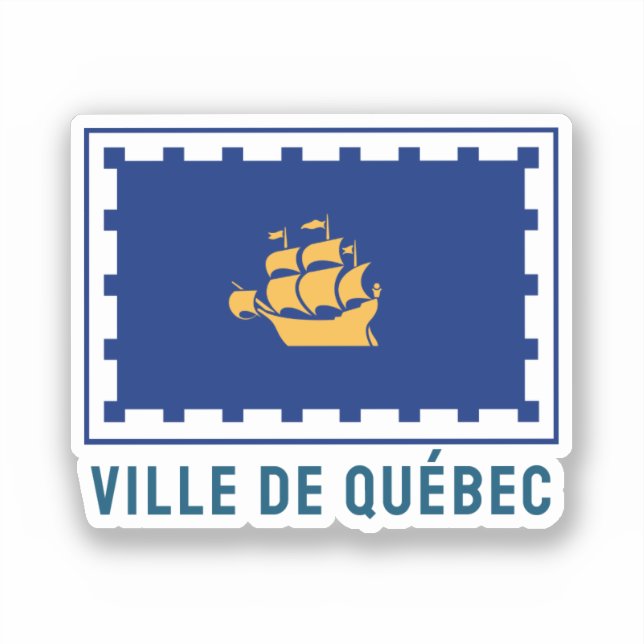 Quebec City Flag Sticker (Front)