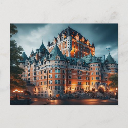  Quebec City Night Canada Postcard