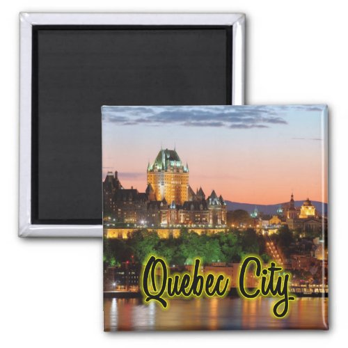 Quebec City night Magnet