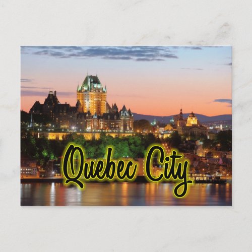 Quebec City night Postcard