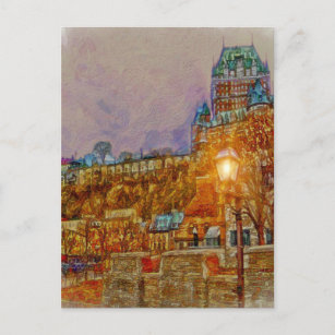 Quebec City Old Town by Shawna Mac Postcard