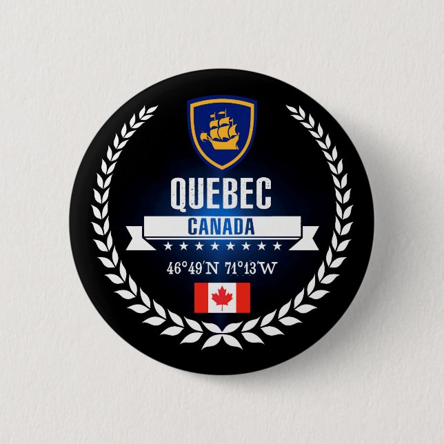 Quebec City Pinback Button (Front)