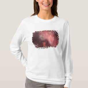 Quebec City, Quebec, Canada. Fireworks at Parc 2 T-Shirt