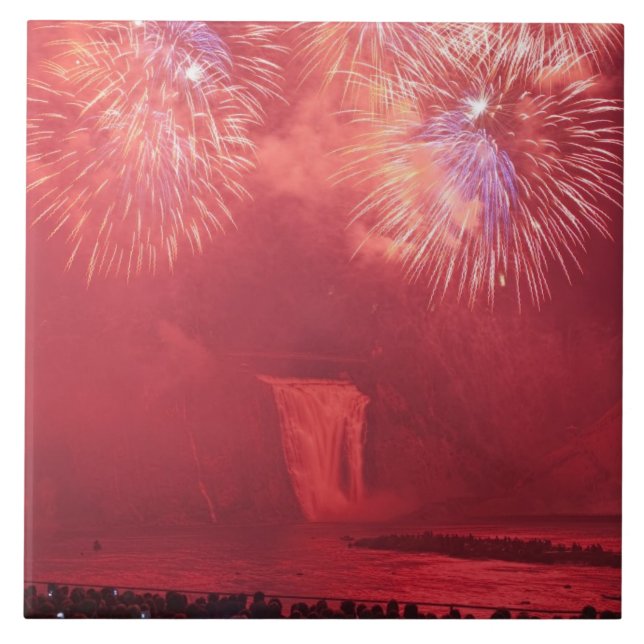 Quebec City, Quebec, Canada. Fireworks at Parc Ceramic Tile (Front)