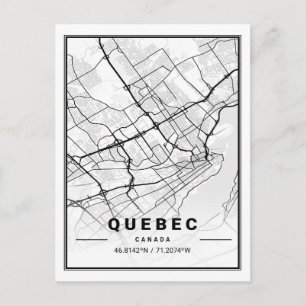 Quebec City Quebec Canada Travel City Map Postcard
