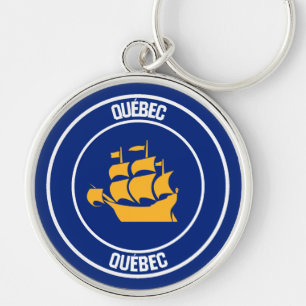 Quebec City  Round Emblem Keychain