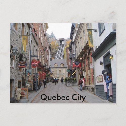 Quebec City Street Postcard