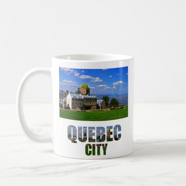 Quebec City Travel Souvenir Personalized Photo Coffee Mug (Left)