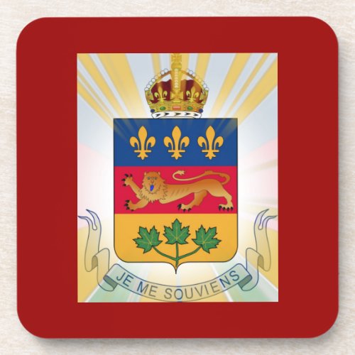 Quebec Coat of Arms Drink Coaster