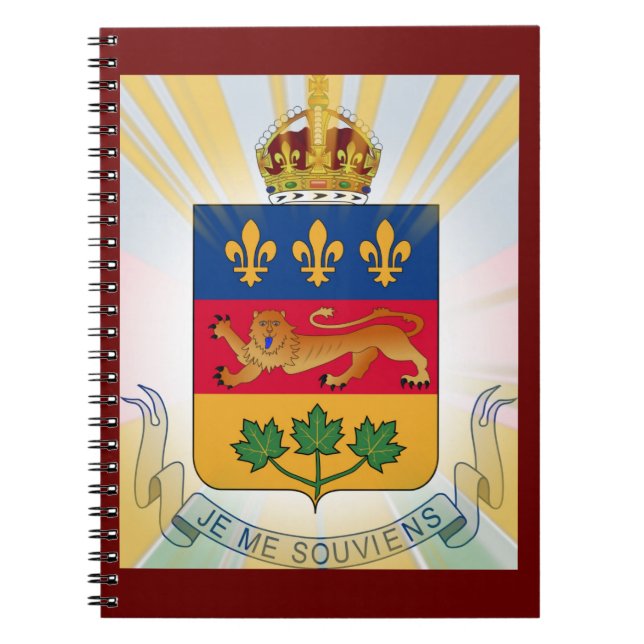 Quebec Coat of Arms Notebook (Front)