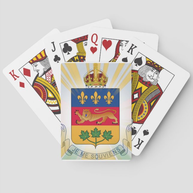 Quebec Coat of Arms Poker Cards (Back)
