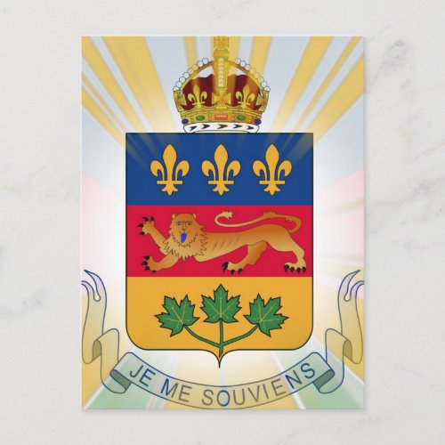 Quebec Coat of Arms Postcard