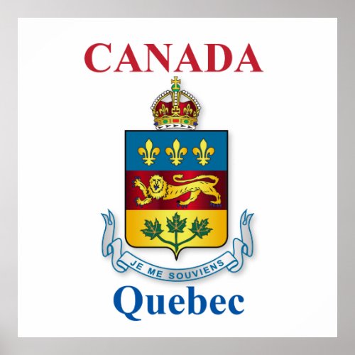 Quebec coat of arms poster