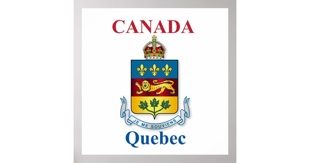 Quebec coat of arms poster Zazzle