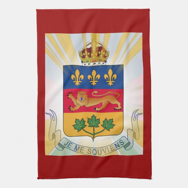 Quebec Coat of Arms Towel (Vertical)