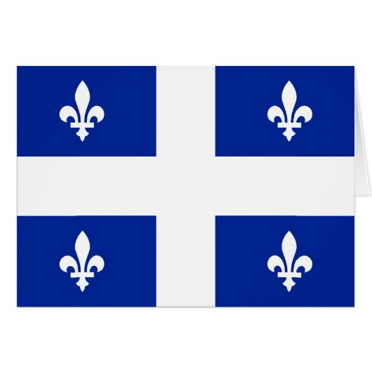 Québec drapeau fleur de lys cards (Front Horizontal)