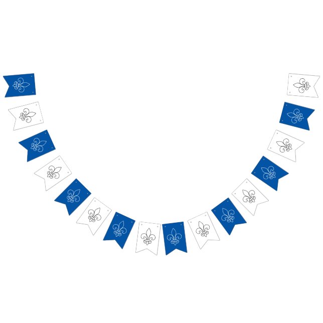 Québec drapeau fleur de lys Délicat Bunting Flags (All)