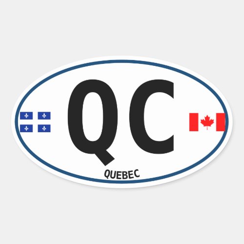 Quebec Euro_Style Oval Sticker