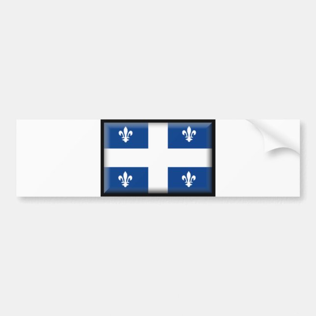 Québec  Flag Bumper Sticker (Front)