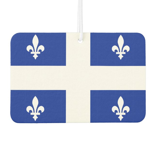Quebec flag car air freshener (Front)