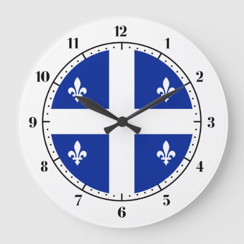 Quebec flag large clock