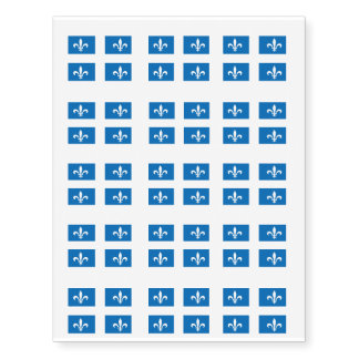 Quebec Flag Temporary Tattoos