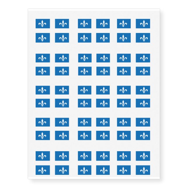 Quebec Flag Temporary Tattoos (Front)
