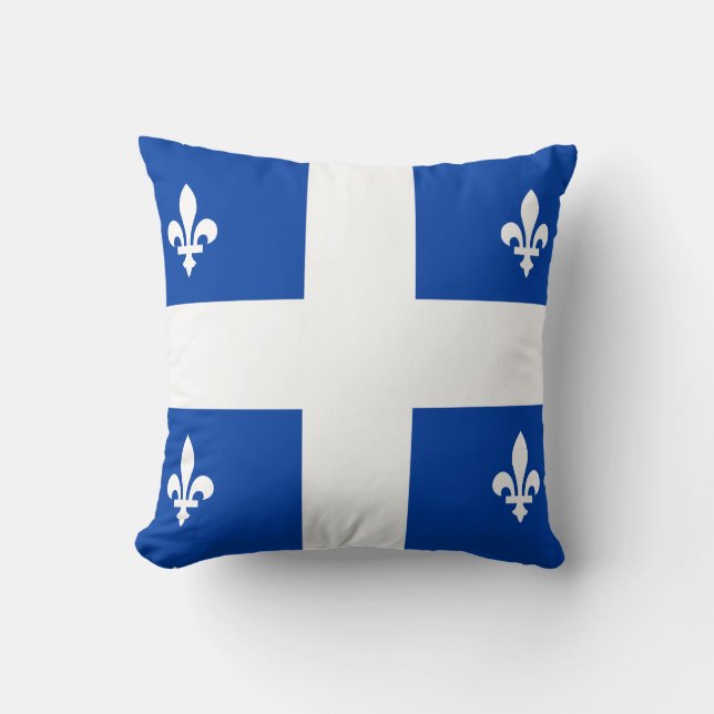 Quebec Flag Throw Pillow (Front)