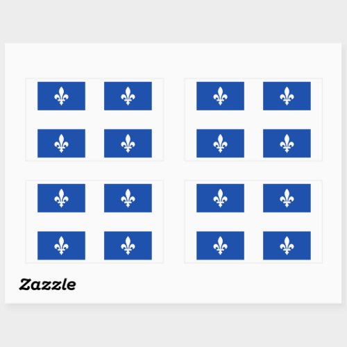 Quebec Flags Graphic Rectangular Sticker