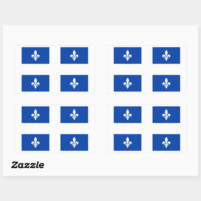 Quebec Flag Rug Quebec Flags Graphic Rectangular Sticker | Zazzle