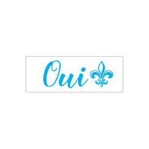 Quebec Fleur de Flys Oui Français Self-inking Stamp
