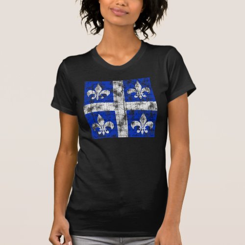 Quebec Fleur_de_lis Womens Dark Shirt