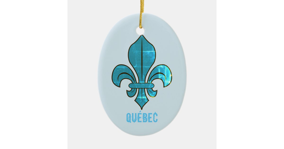 Quebec Fleur De Lys Ceramic Ornament Zazzle Com