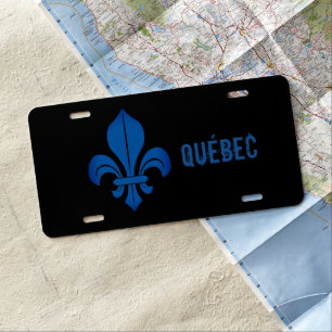 Québec Fleur de Lys License Plate