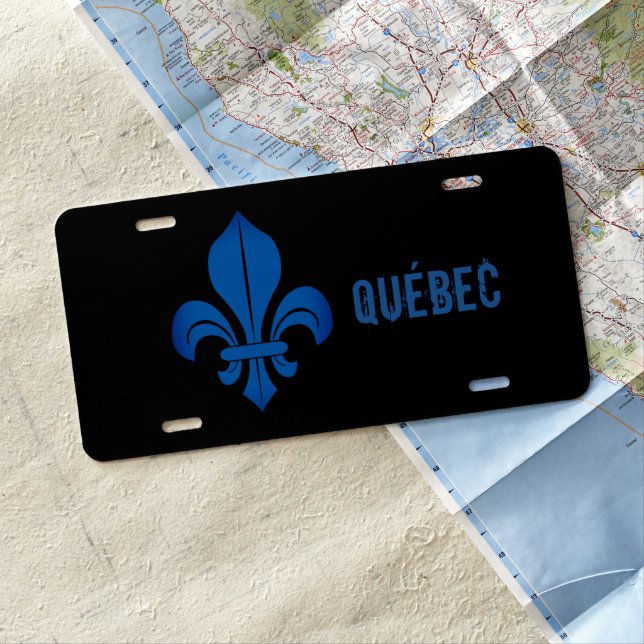 Québec Fleur de Lys License Plate (In Situ)