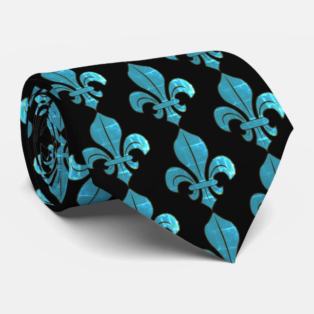 Québec Fleur de Lys Neck Tie (Rolled)